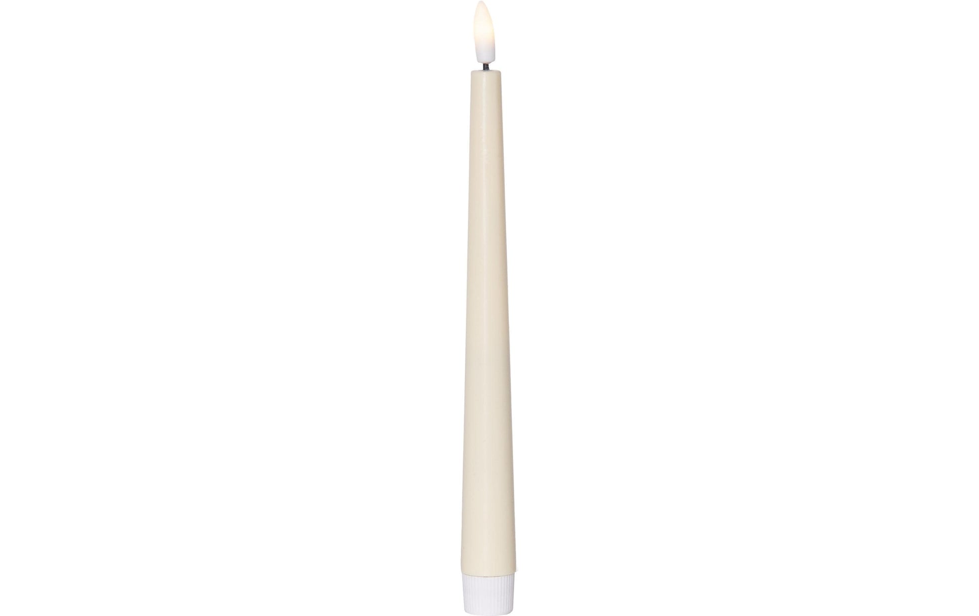 Star Trading LED-Dinnerkerze – 26 cm – gelb, 2-teilig – batteriebetrieben, Timer