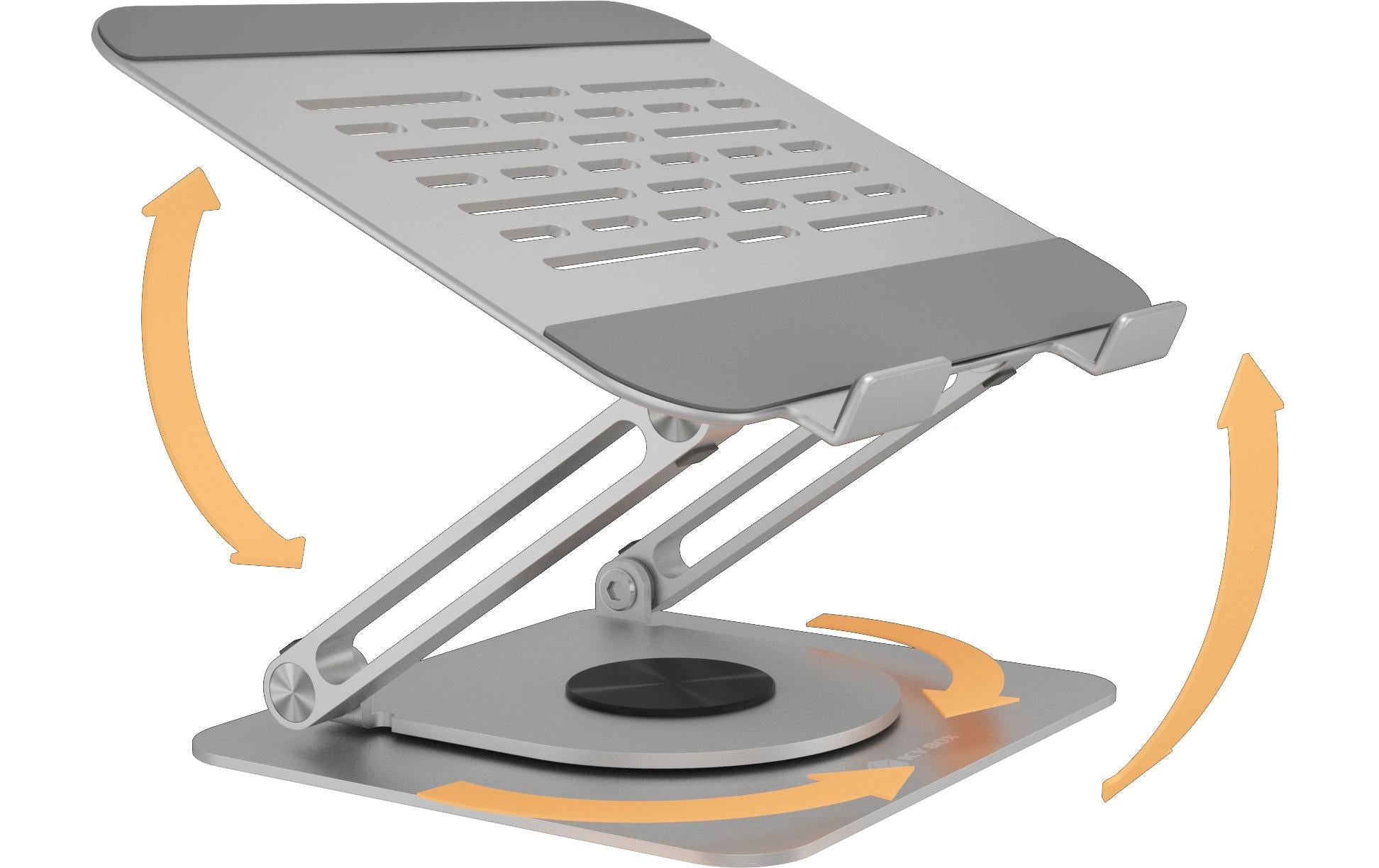 RaidSonic IB-NH300 Tablet-Tischhalterung – für bis 17", höhenverstellbar, rotierbar – Grau