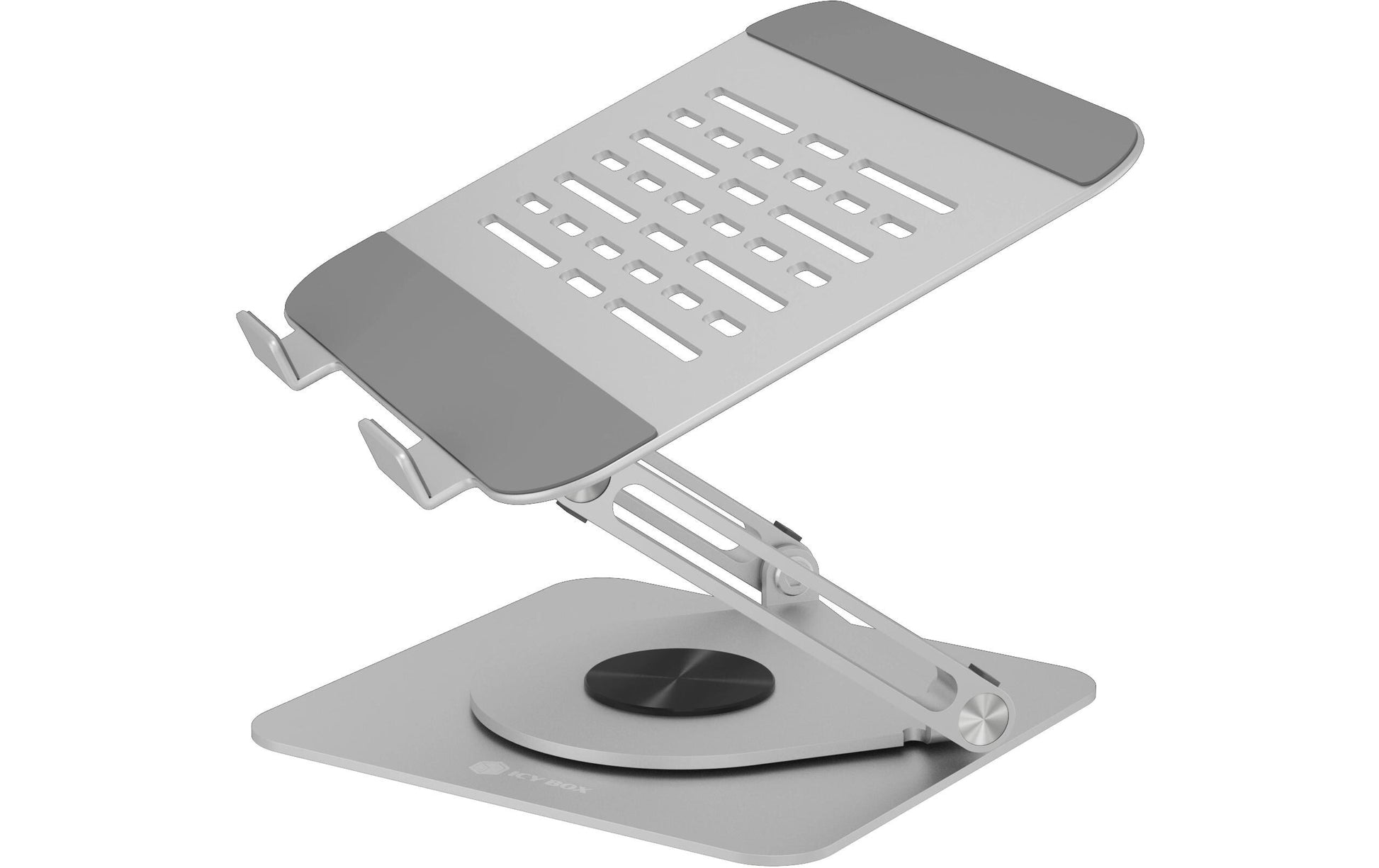 RaidSonic IB-NH300 Tablet-Tischhalterung – für bis 17", höhenverstellbar, rotierbar – Grau