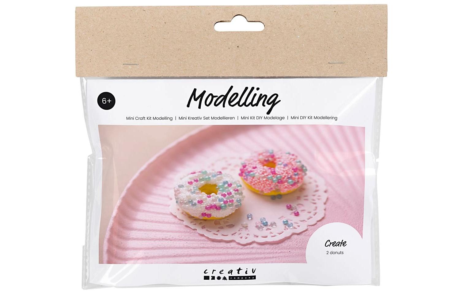 Creativ Company Knete-/Modelliermasse-Set – Donuts – lufthärtend – ab 6 Jahren