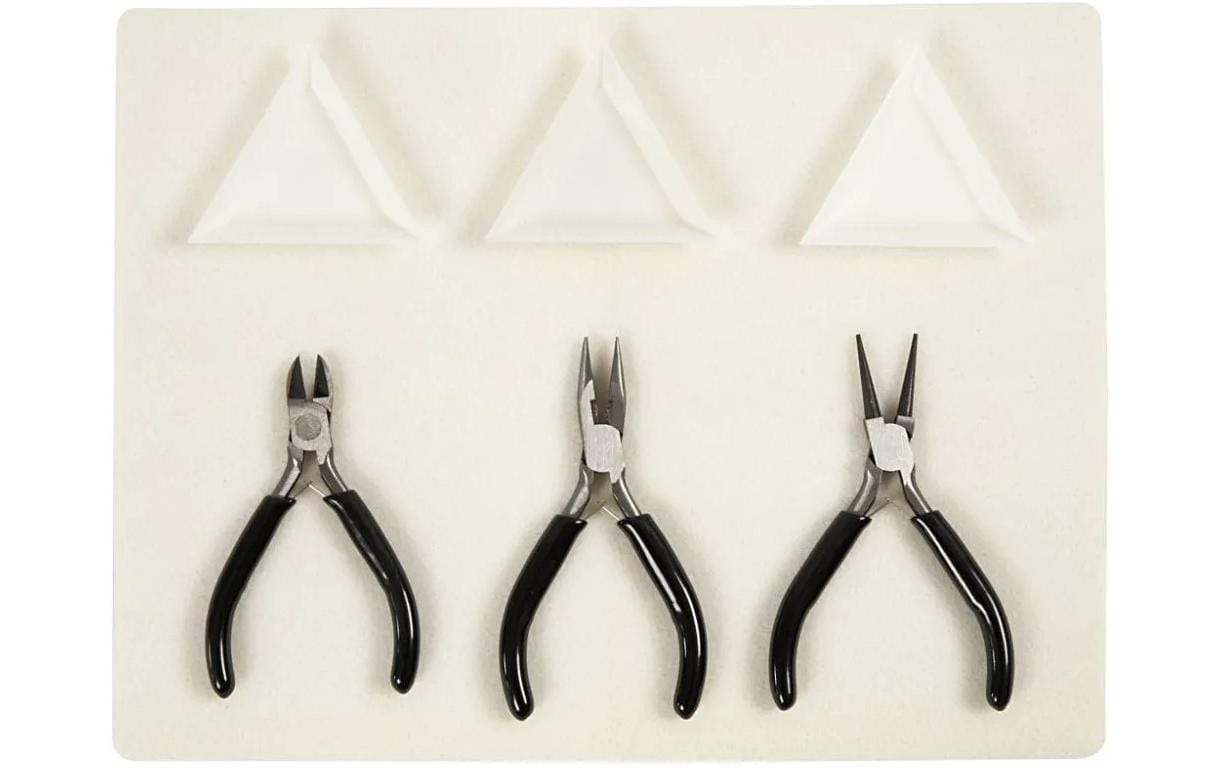 Creativ Company Schmuckzangen, Set à 3, schwarz, 10/11/12 cm
