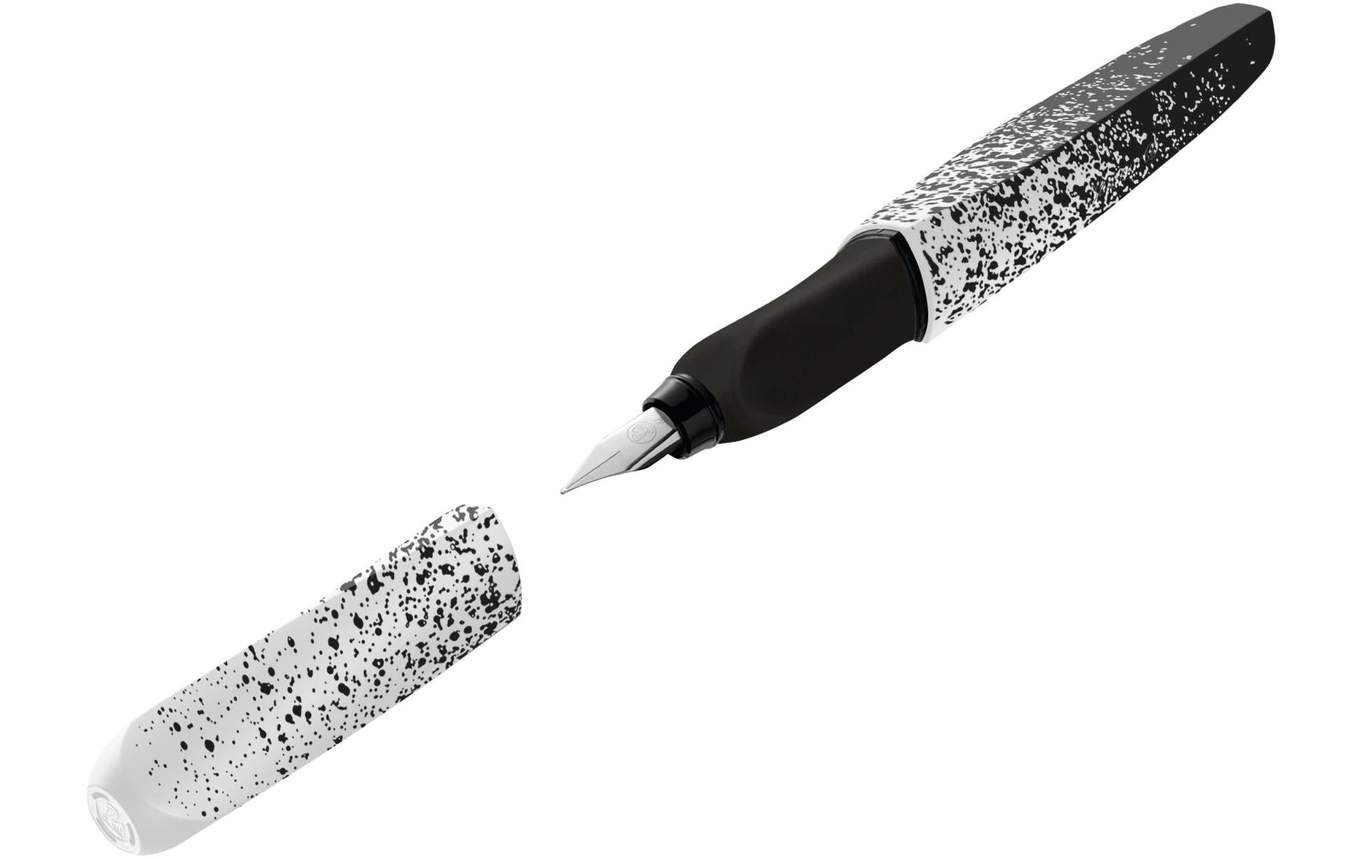 Pelikan Twist – Füllfederhalter – M – Schwarz/Weiss – Edelstahl