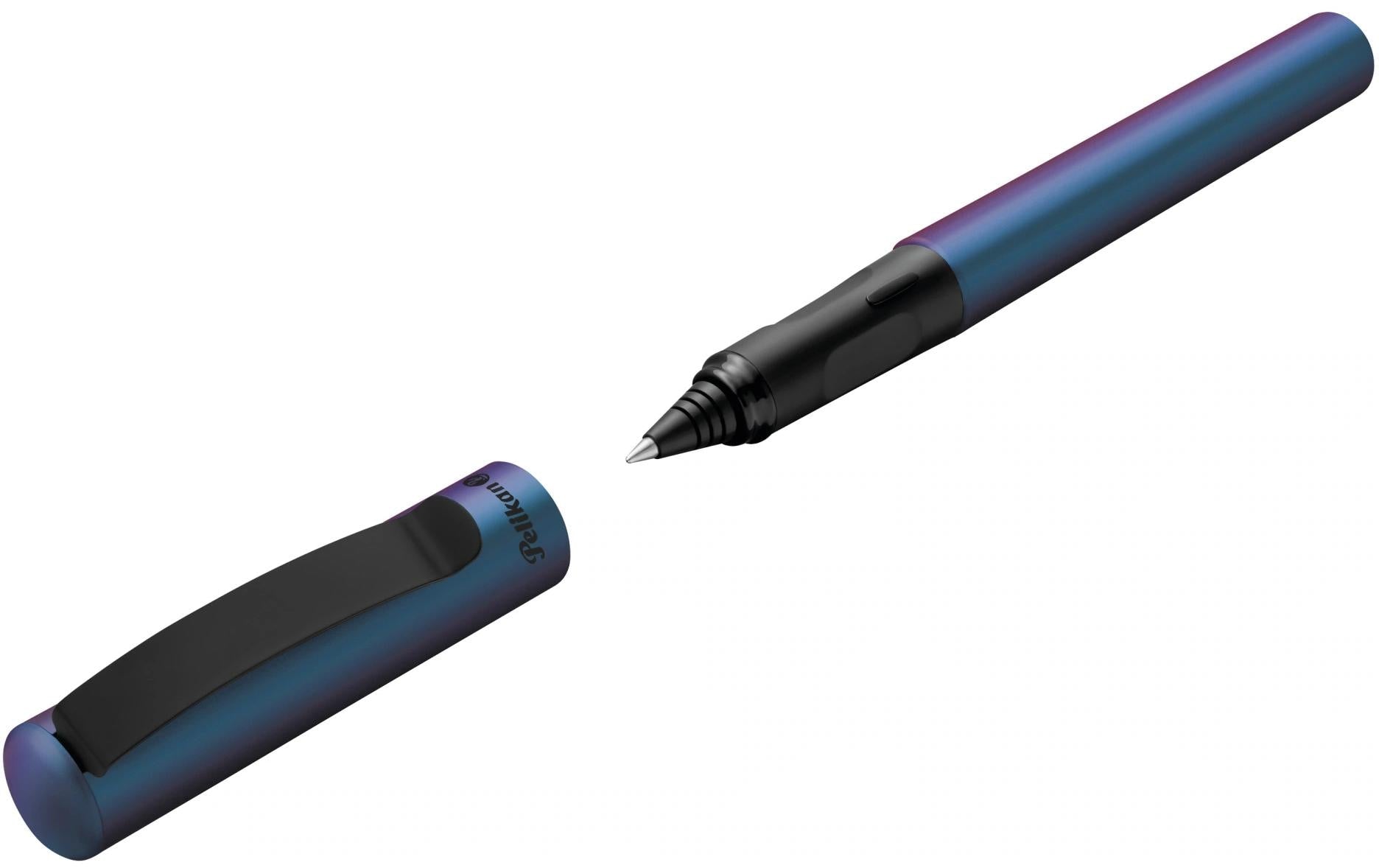 Pelikan Pina Colada Holo – Tintenroller, 0,7 mm, Blau, radierbar, Metall (Tungsten)