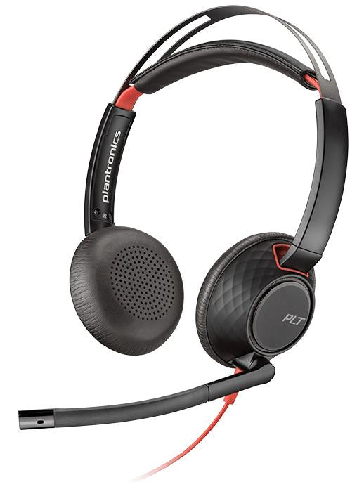 Poly Blackwire 5220 – Duo Headset – USB-C – In-line Mikrofon – Schwarz