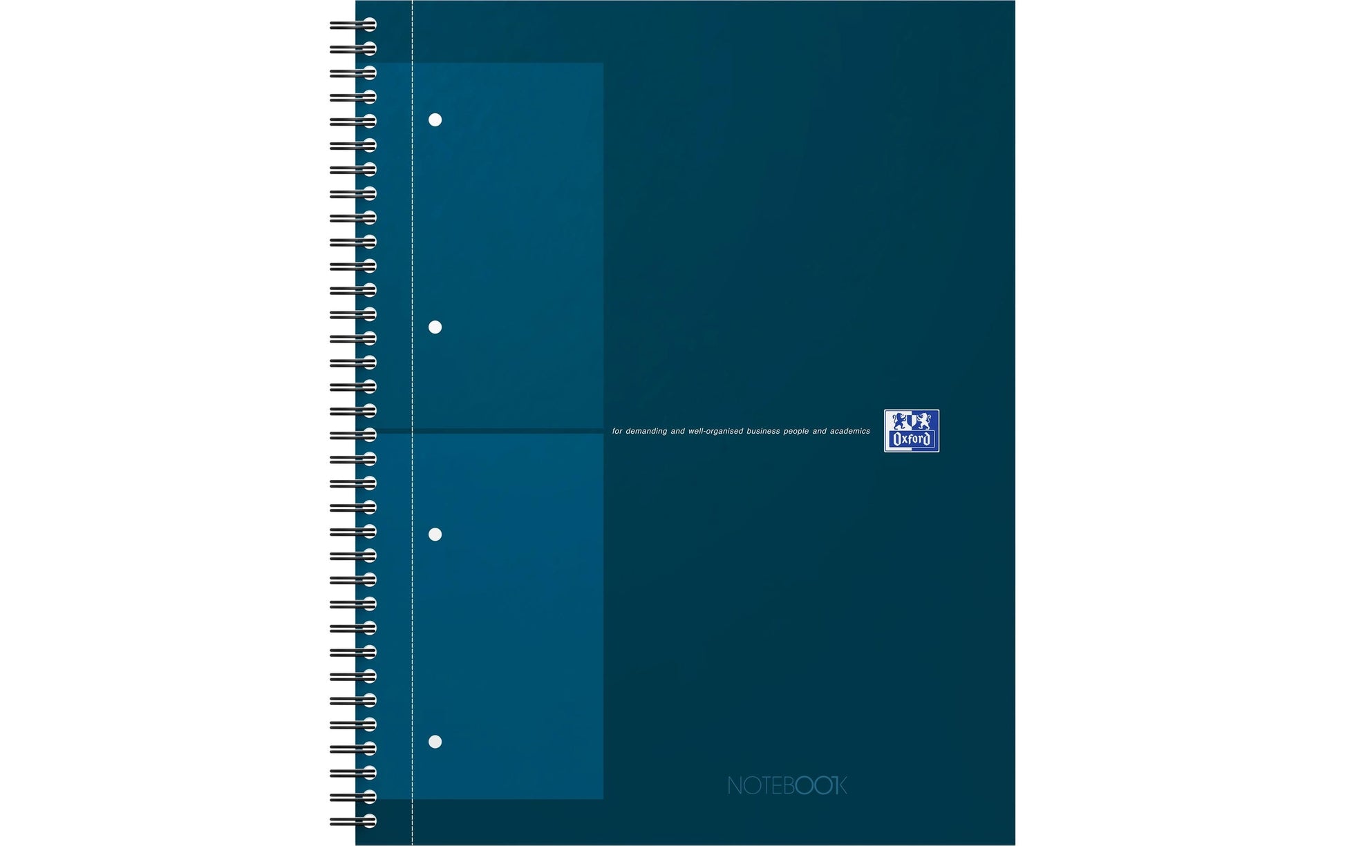 Oxford Collegeblock – A4+ – Doppelspirale, mikroperforiert, Hardcover, Kopfzeile – Petrol