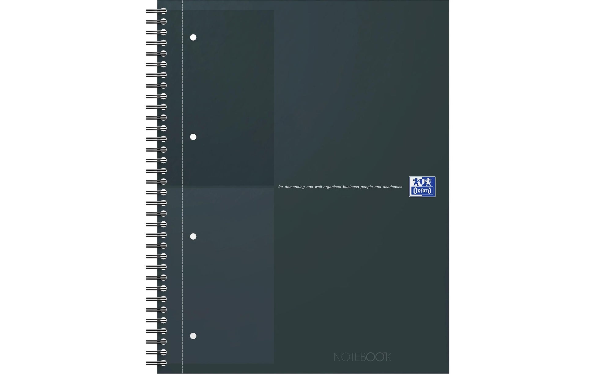 Oxford Collegeblock – A4+ – liniert – 80 Blatt – 80 g/m² – Doppelspirale, mikroperforiert – schwarz