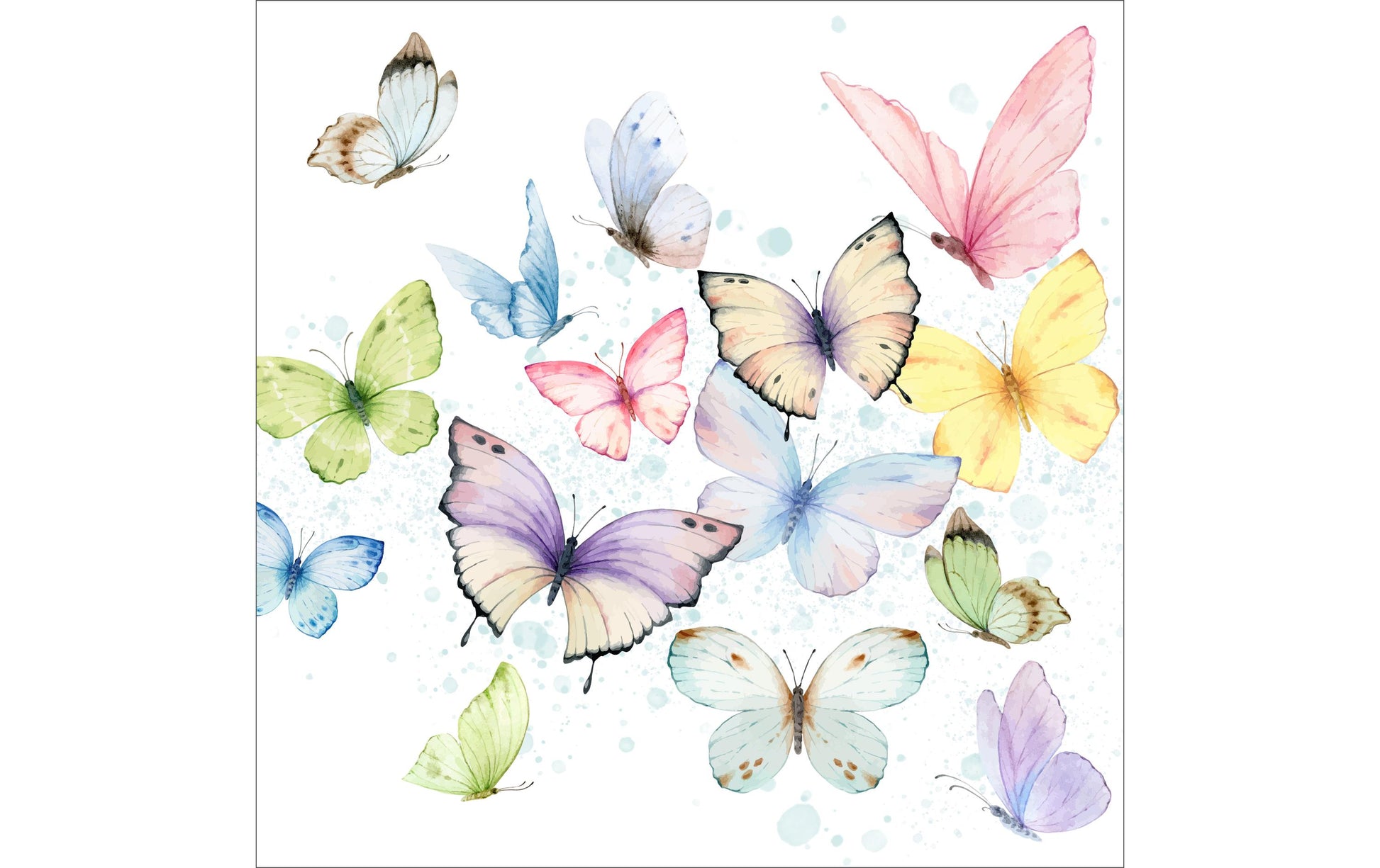 Braun + Company Servietten Schmetterling – 33 × 33 cm, 2-lagig – 20 Stück