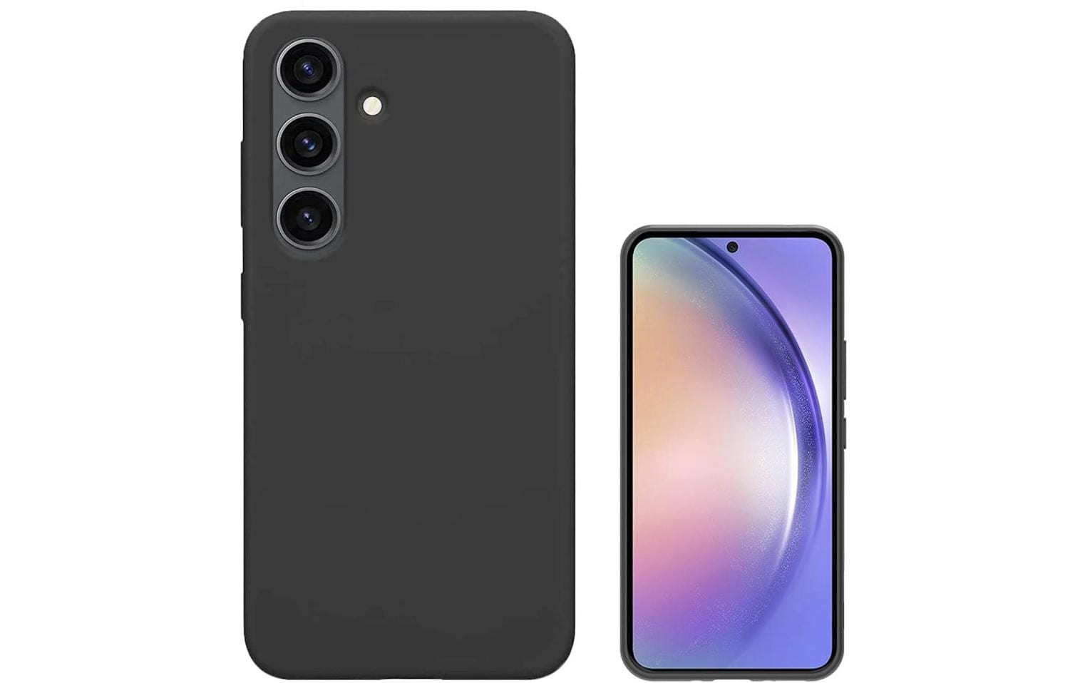 4smarts Cupertino Backcover – für Samsung Galaxy A56 5G, Silikon+Mikrofaser, Schwarz, kratzresistent