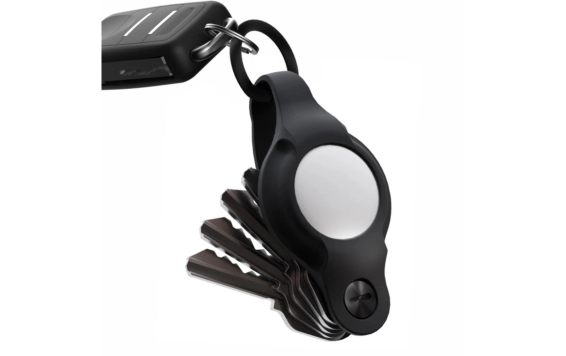 KeySmart AirTag-Schlüsselanhänger Air Flex für Apple AirTag – Schwarz