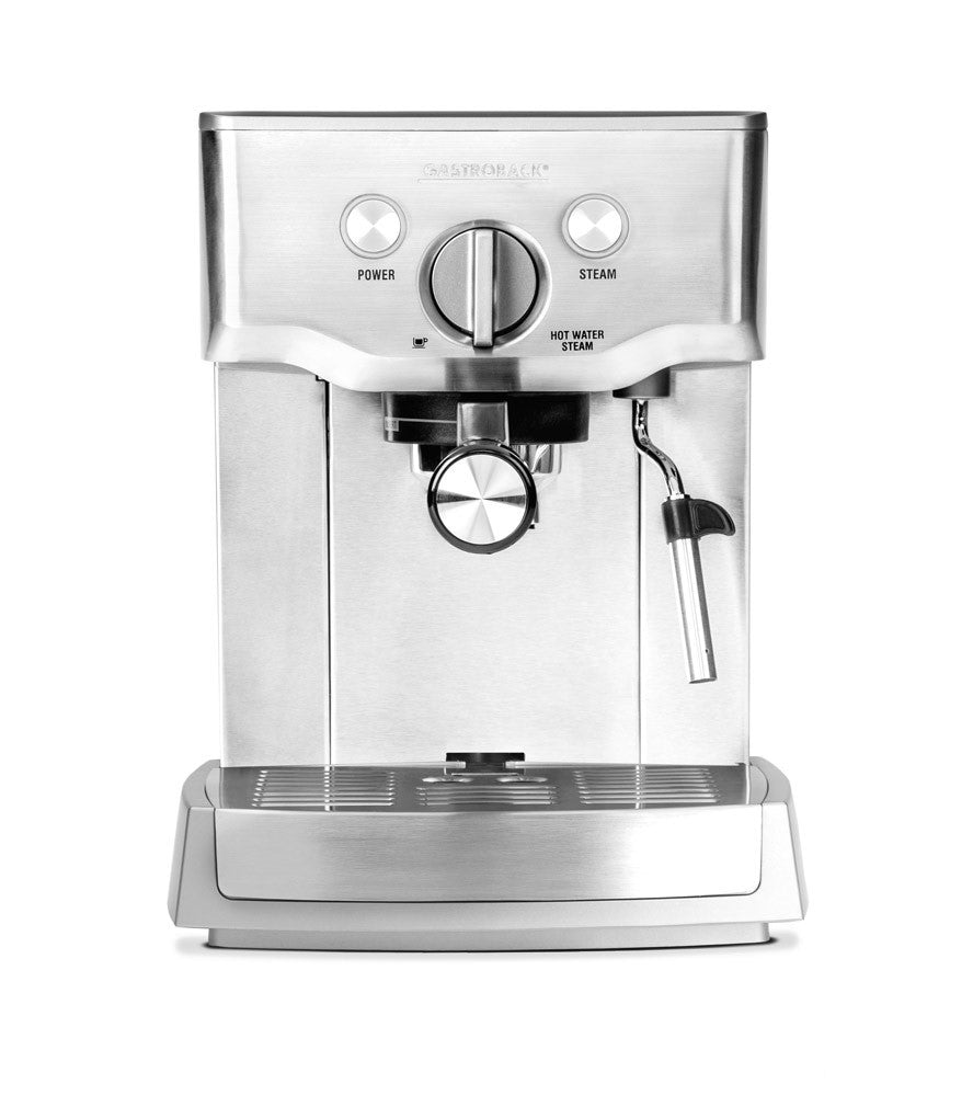 Gastroback Design Espresso Pro Espressomaschine (Siebträger) – 15 bar, 1,5 l, Milchschaumdüse, Edelstahl