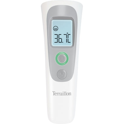 Terraillon Infrarot-Fieberthermometer Thermo Control – Stirn, Fernwarnehmung, 9 Speicherplätze