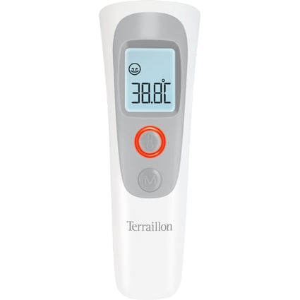 Terraillon Infrarot-Fieberthermometer Thermo Control – Stirn, Fernwarnehmung, 9 Speicherplätze