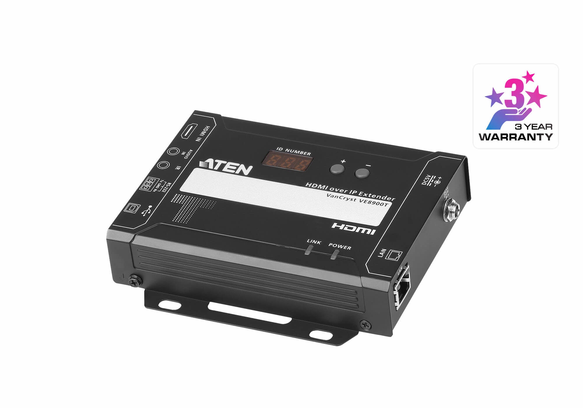 ATEN VE8900T – HDMI Sender (TX), über IP, 1× HDMI Eingang, 1× RJ‑45 Ausgang, 4K, 100 m, Skalierer, RS‑232/IR, HDCP