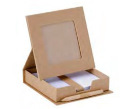 Glorex Zettelbox – Karton, braun, 115 × 115 × 30 mm, 1 Stück