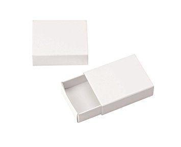 GLOREX Streichholzschachteln, Karton, weiss, 11 × 6 × 2,5 cm, Set à 12