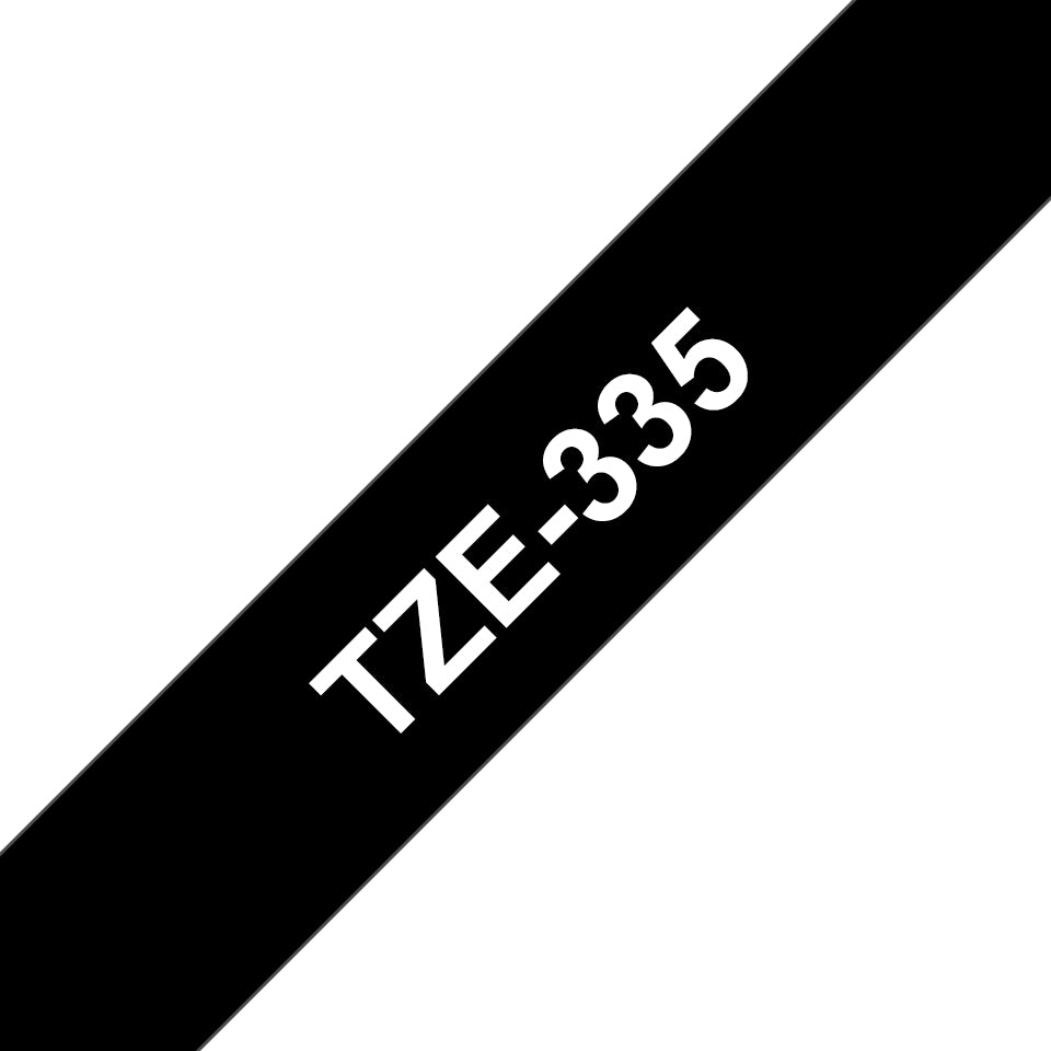Brother Schriftband – 12 mm × 8 m, schwarz, weiss