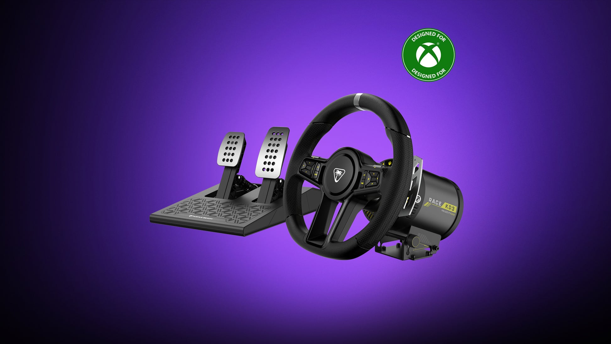 Turtle Beach VelocityOne Race KD3 – Gamepad – USB + RF + Bluetooth, Force Feedback, Pedale, für Xbox & PC