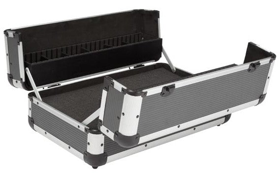 Perel 1819-CW Werkzeugkoffer – leer, mit Tragegriff, Aluminium/Anthrazit, B 265 × H 170 × T 445 mm