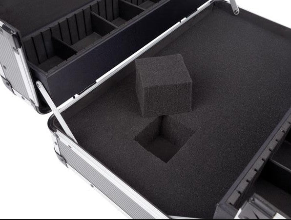 Perel 1819-CW Werkzeugkoffer – leer, mit Tragegriff, Aluminium/Anthrazit, B 265 × H 170 × T 445 mm