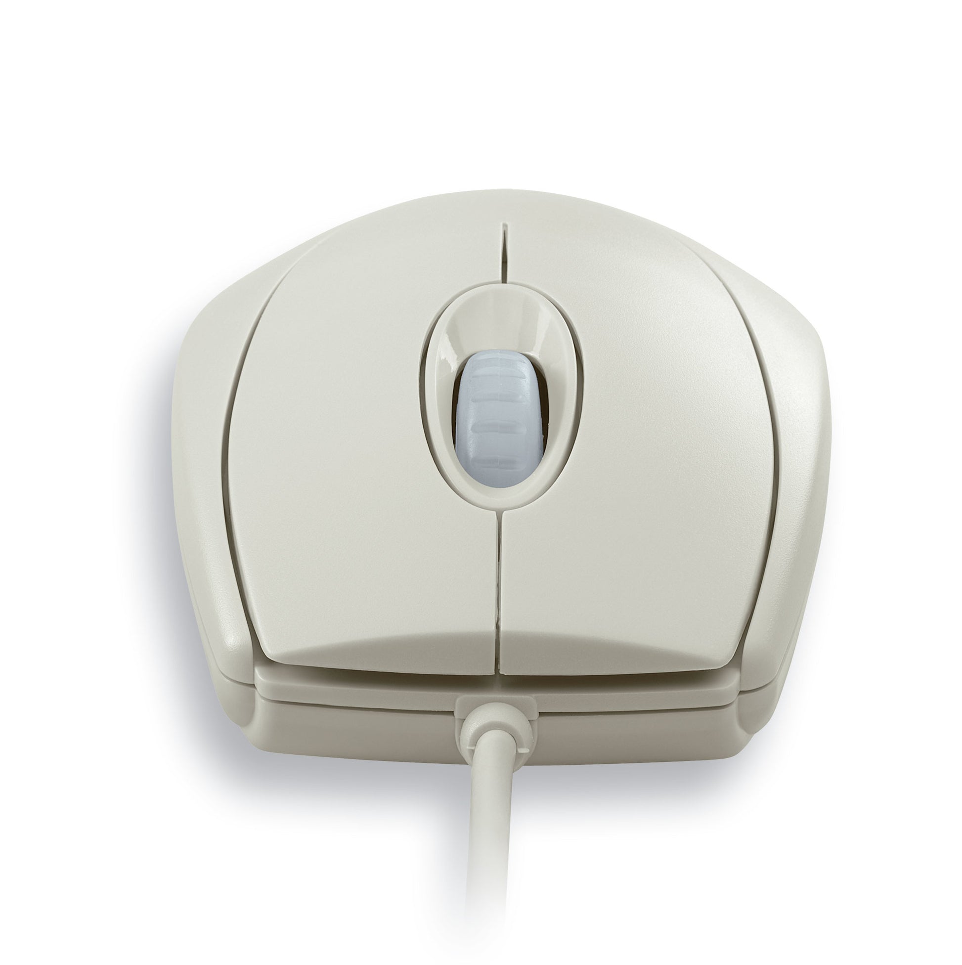 CHERRY M-5400 WheelMouse Optical Maus – kabelgebunden, USB-A + PS/2, 1'000 dpi, 3 Tasten, beidhändig, hellgrau