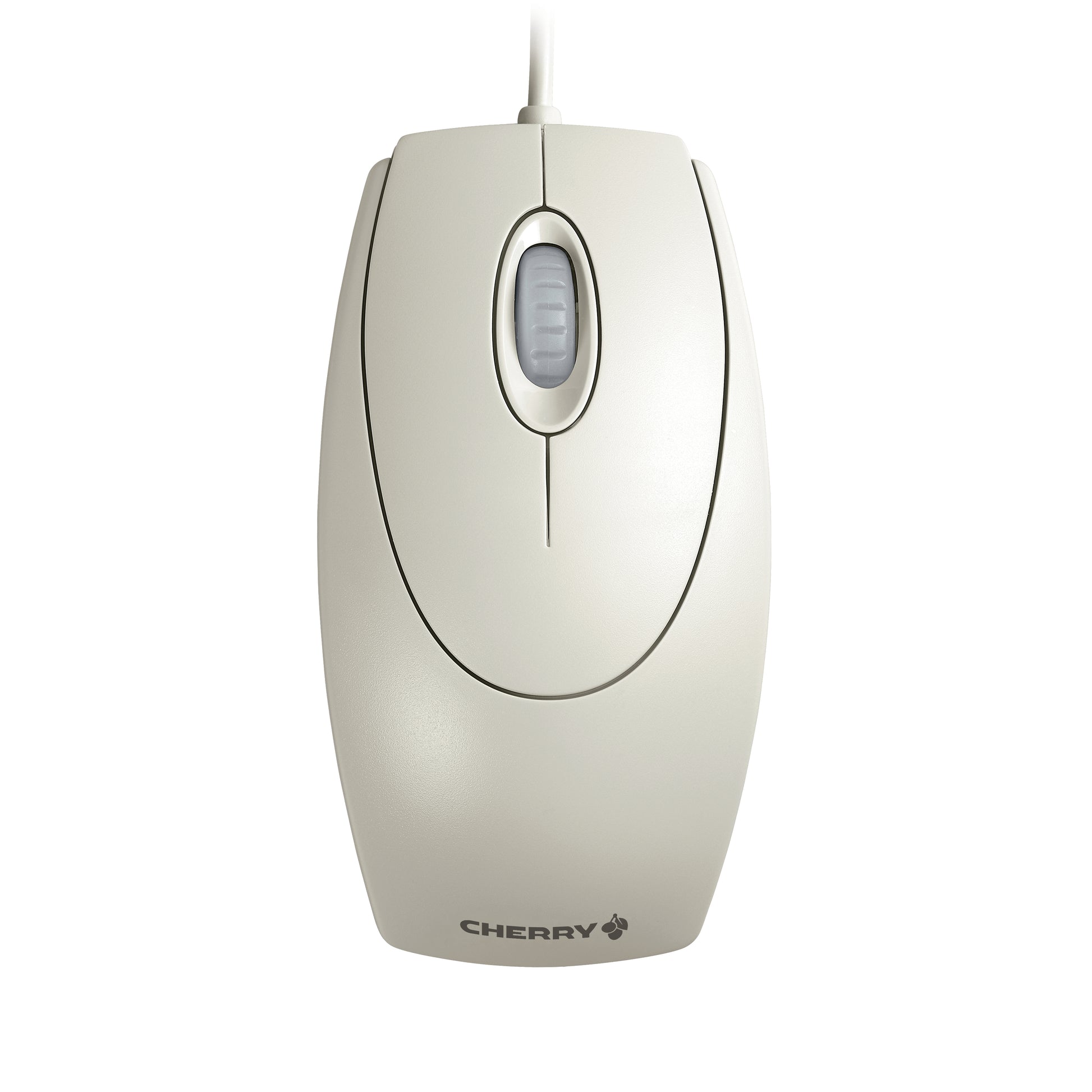 CHERRY M-5400 WheelMouse Optical Maus – kabelgebunden, USB-A + PS/2, 1'000 dpi, 3 Tasten, beidhändig, hellgrau