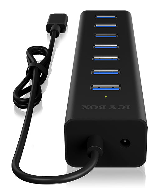 ICY BOX IB-HUB1700-C3 USB-Hub – USB-C, 7× USB-A, für Windows/Mac/Linux