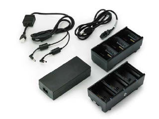 Zebra 2× 3-Schacht-Ladegerät – für ZQ610, ZQ620, ZQ510 und andere – schwarz