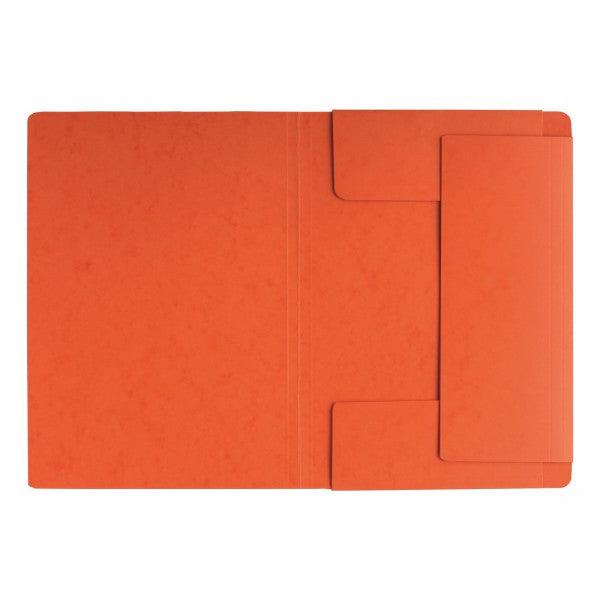 Pagna Gummibandmappe A4 – 3 Klappen, Karton, Orange, Beschriftungsfeld