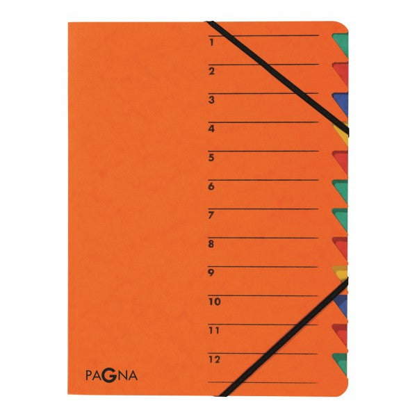 Pagna Sammelmappe für A4, Karton, mehrfarbig, mit Gummizug