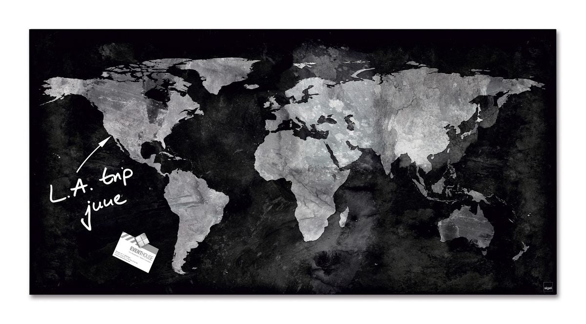 Sigel Whiteboard – 91 × 46 cm, Glas, magnetisch, Wandmontage, inkl. Magnete