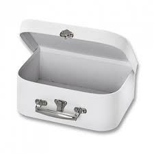 Folia Geschenkbox Karton, Weiss – 2 Stk.