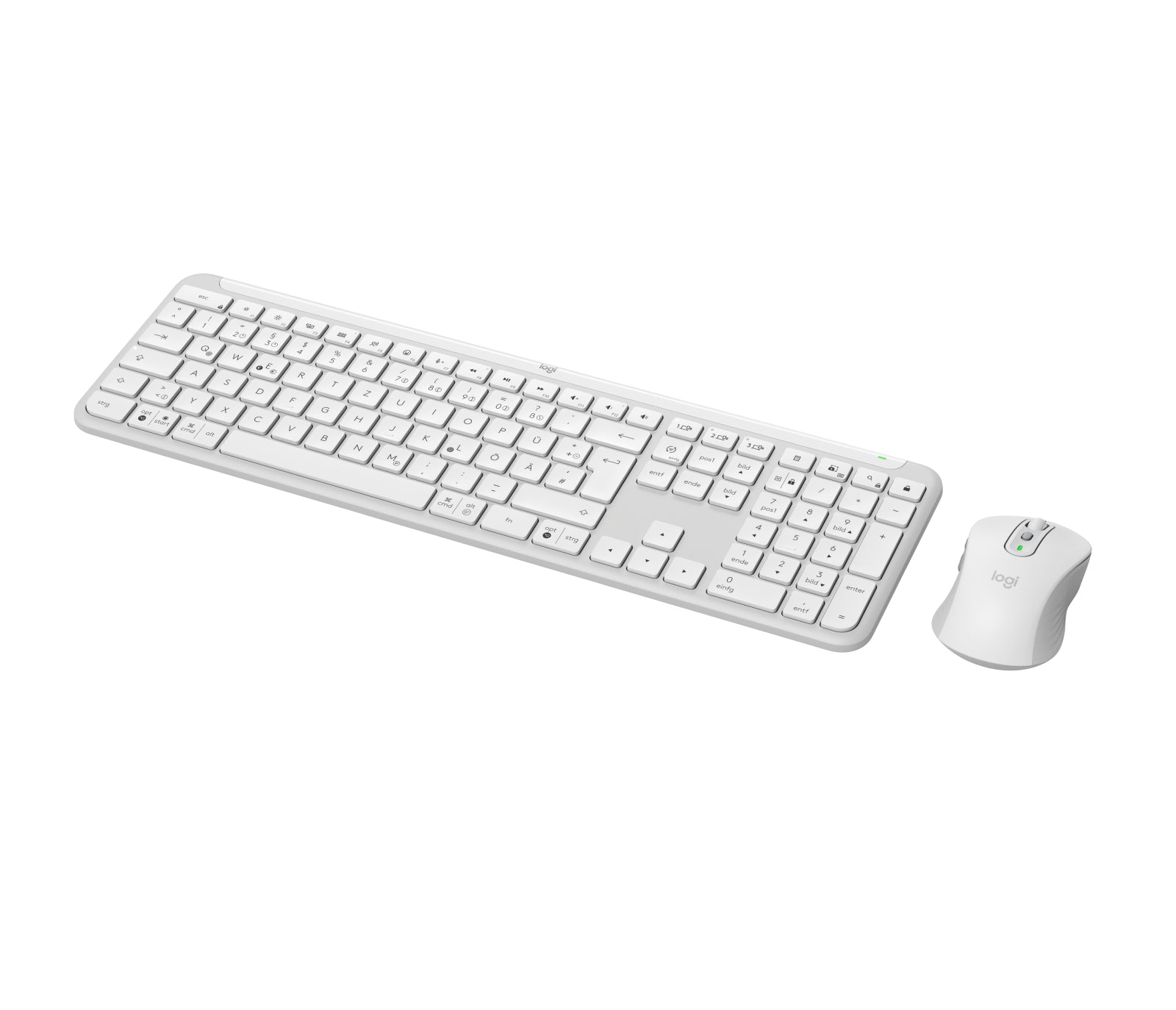 Logitech Signature Slim Combo MK950 – Tastatur, DE-Layout (DE), Weiss