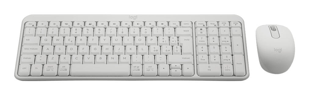 Logitech MK250 Compact – Tastatur-Maus-Set – Bluetooth & 2,4 GHz – QWERTY (IT) – Weiss