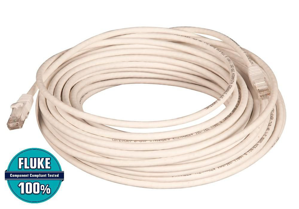 Lanview LVN147145 Patchkabel – Cat6 U/UTP, 20 m, Weiss, LSZH, RJ-45