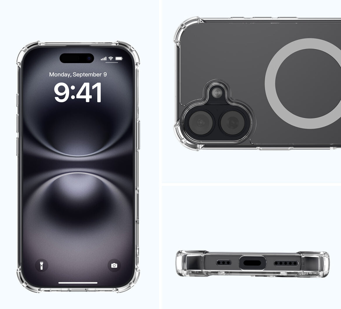 4smarts Ibiza Backcover – für Apple iPhone 17, MagSafe, PC+TPU, Transparent
