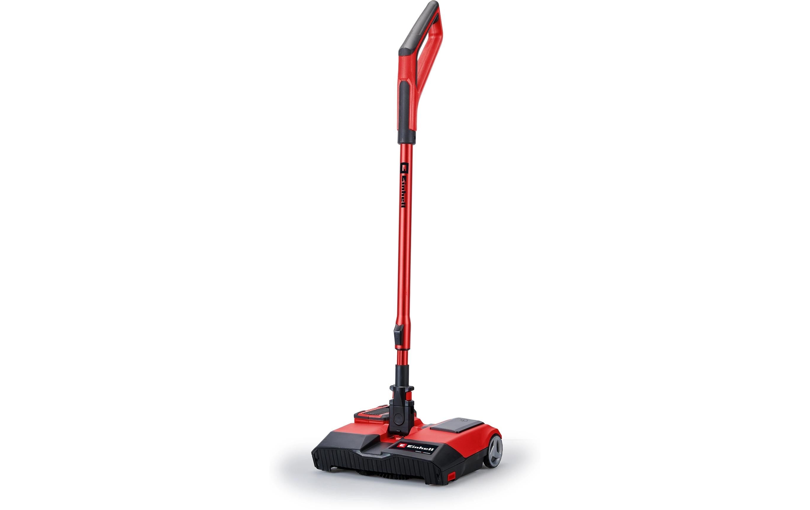 Einhell Akku-Kehrmaschine TE-FS 18 Li-Solo – Teleskopstiel, Rot, Metall