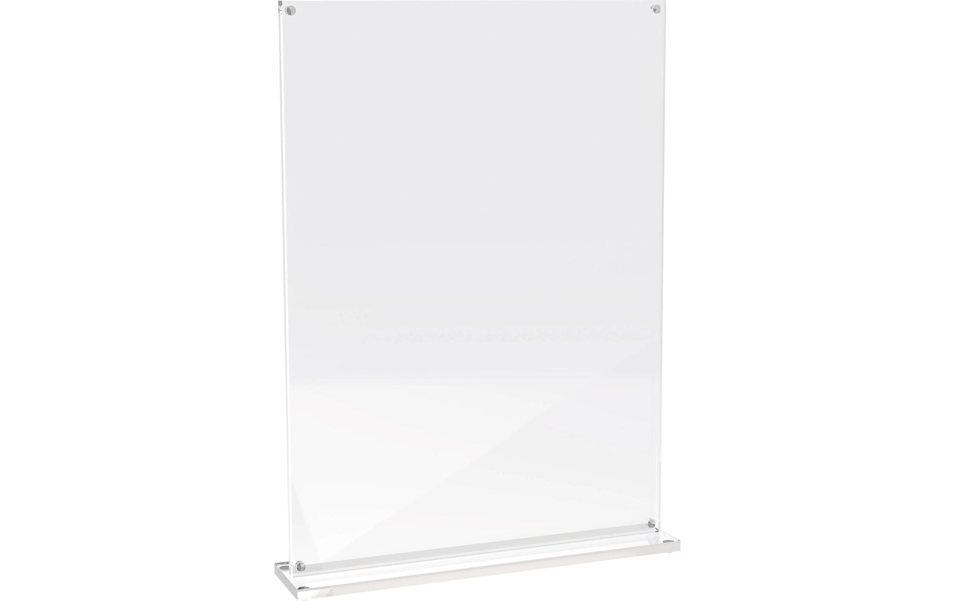 MAUL Tischaufsteller – für A4 – 2 Fächer – hoch – magnetisch – transparent – Acryl