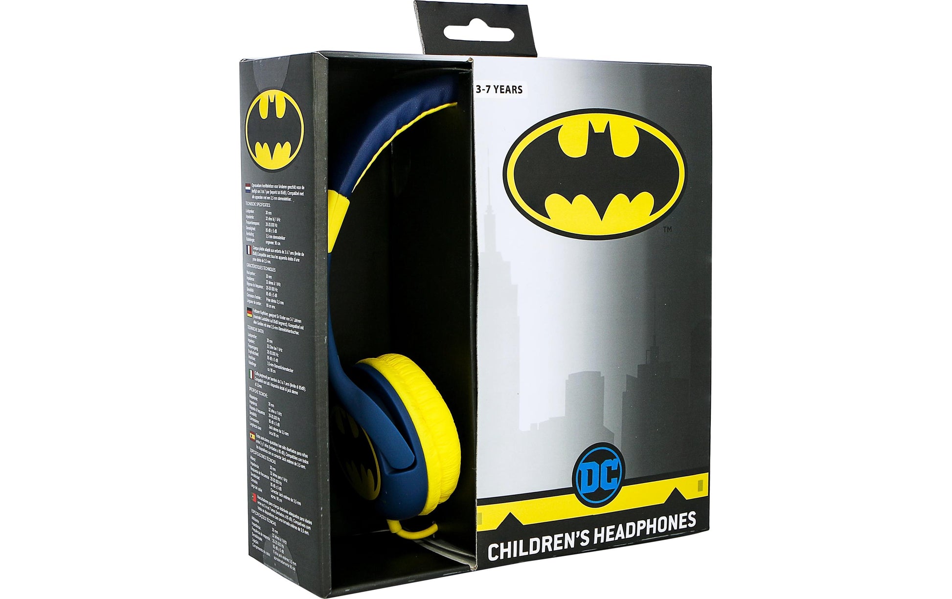 OTL Technologies OTL Batman Signal Gaming-Headset – Over-Ear, Stereo, Kabelgebunden, 3,5 mm Klinke, Blau, Gelb