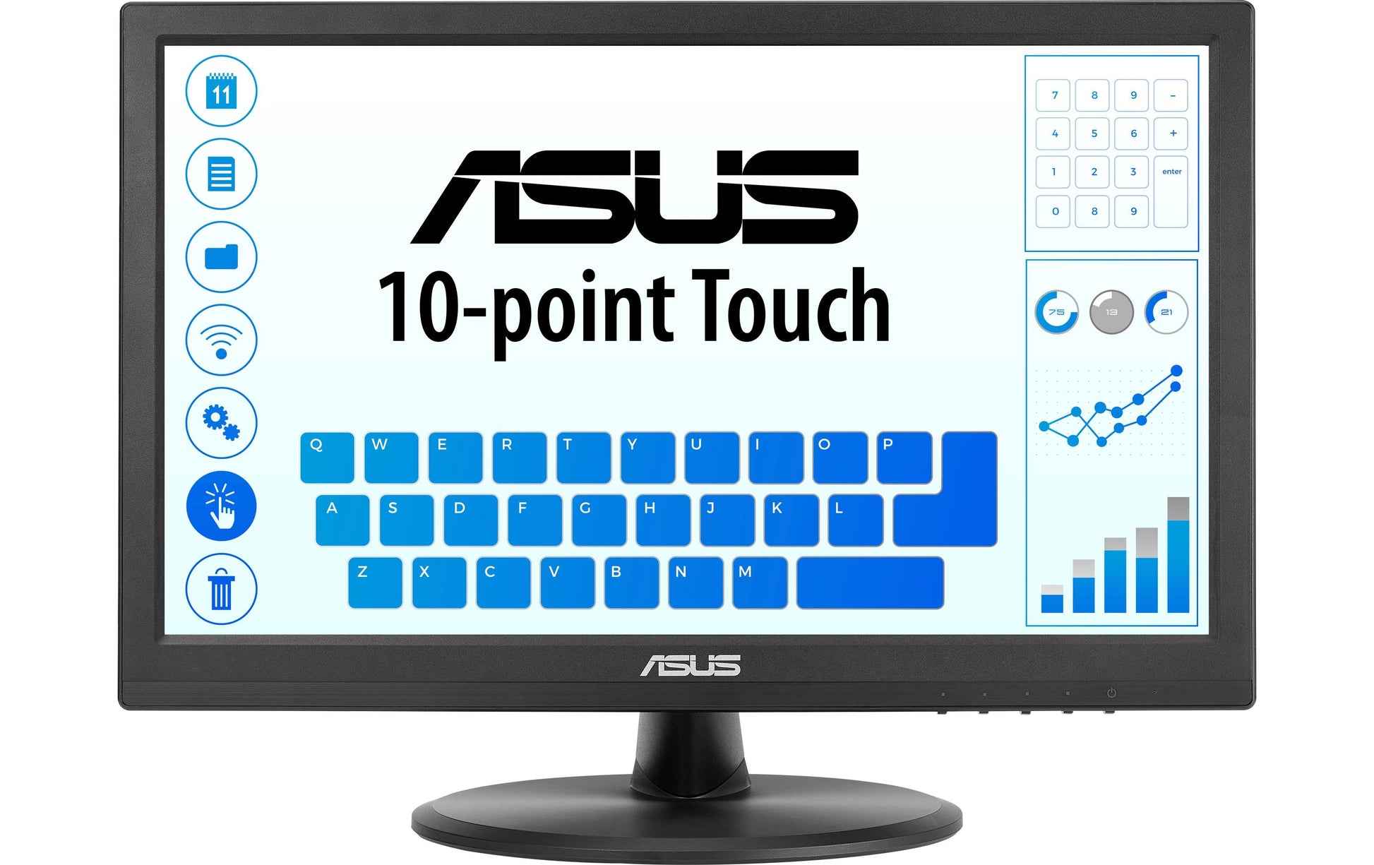 ASUS VT169HE – Monitor, 15,6", 1920 × 1080 (Full HD), LED, Touch, Schwarz