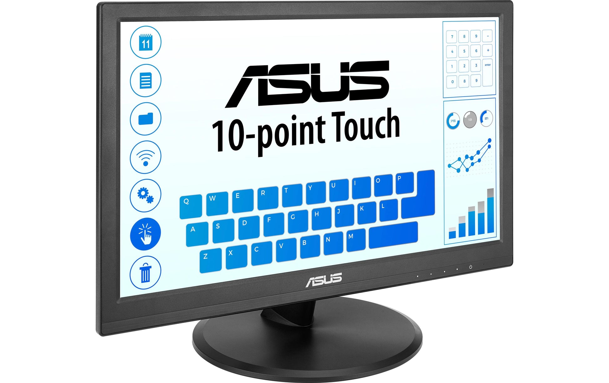 ASUS VT169HE – Monitor, 15,6", 1920 × 1080 (Full HD), LED, Touch, Schwarz