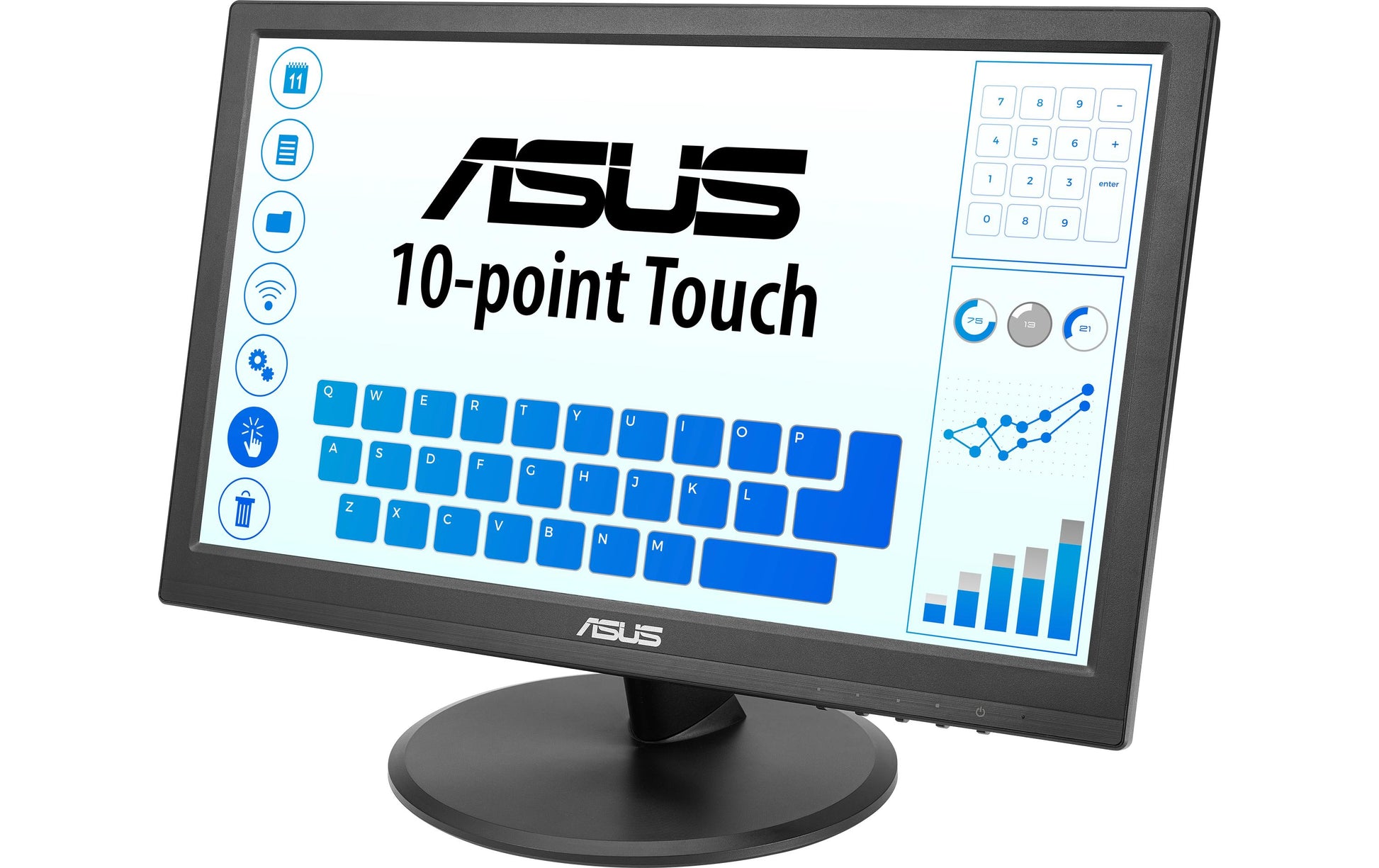 ASUS VT169HE – Monitor, 15,6", 1920 × 1080 (Full HD), LED, Touch, Schwarz