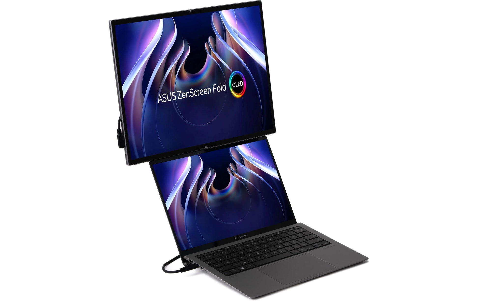 ASUS MQ17QH – Monitor, 17,3" 2560 × 1920 (Quad HD), OLED, 60 Hz, 350 cd/m², 2× USB-C, 1× Mini-HDMI, Silber