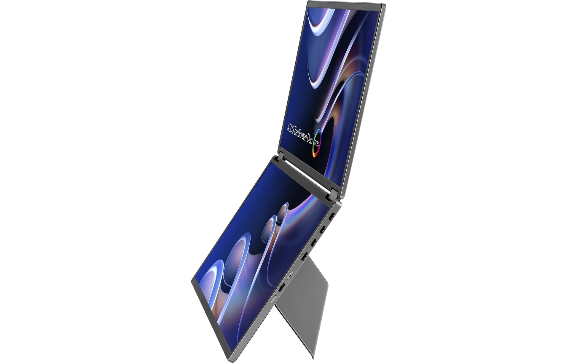 ASUS ZenScreen Duo MQ149CD – Portabler Monitor, 14", USB-C, mini-HDMI, Kensington-Schloss, Silber