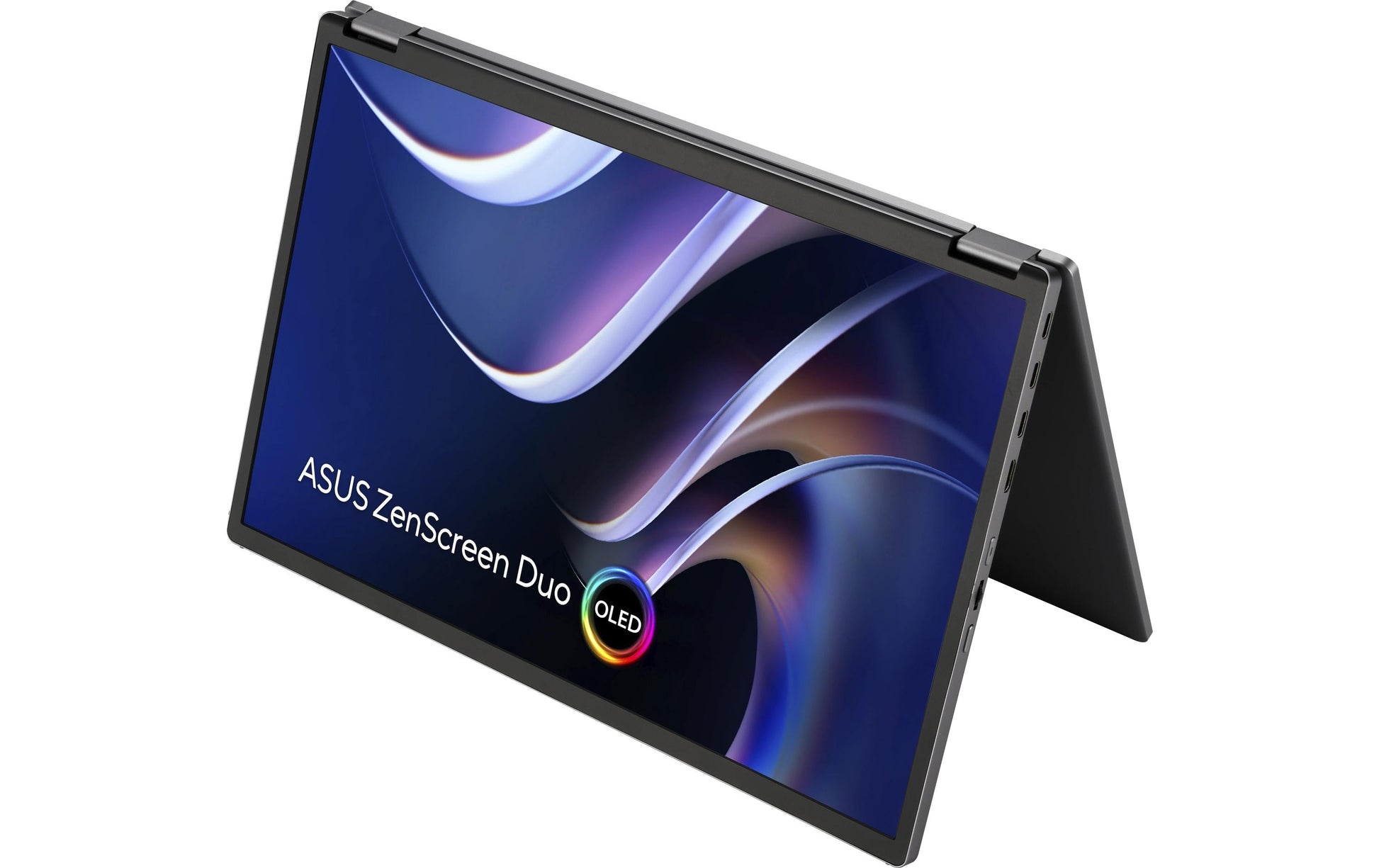 ASUS ZenScreen Duo MQ149CD – Portabler Monitor, 14", USB-C, mini-HDMI, Kensington-Schloss, Silber