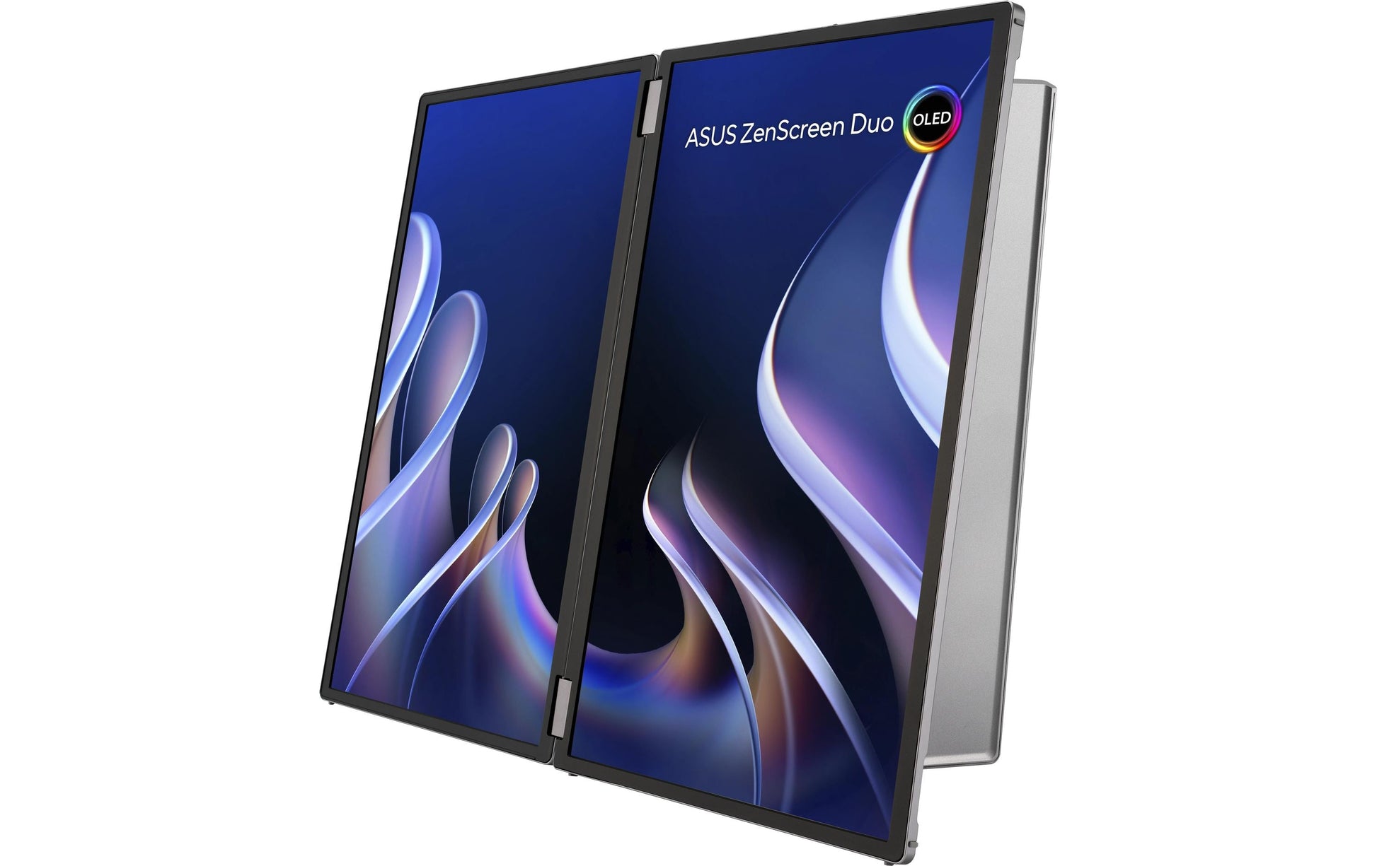 ASUS ZenScreen Duo MQ149CD – Portabler Monitor, 14", USB-C, mini-HDMI, Kensington-Schloss, Silber