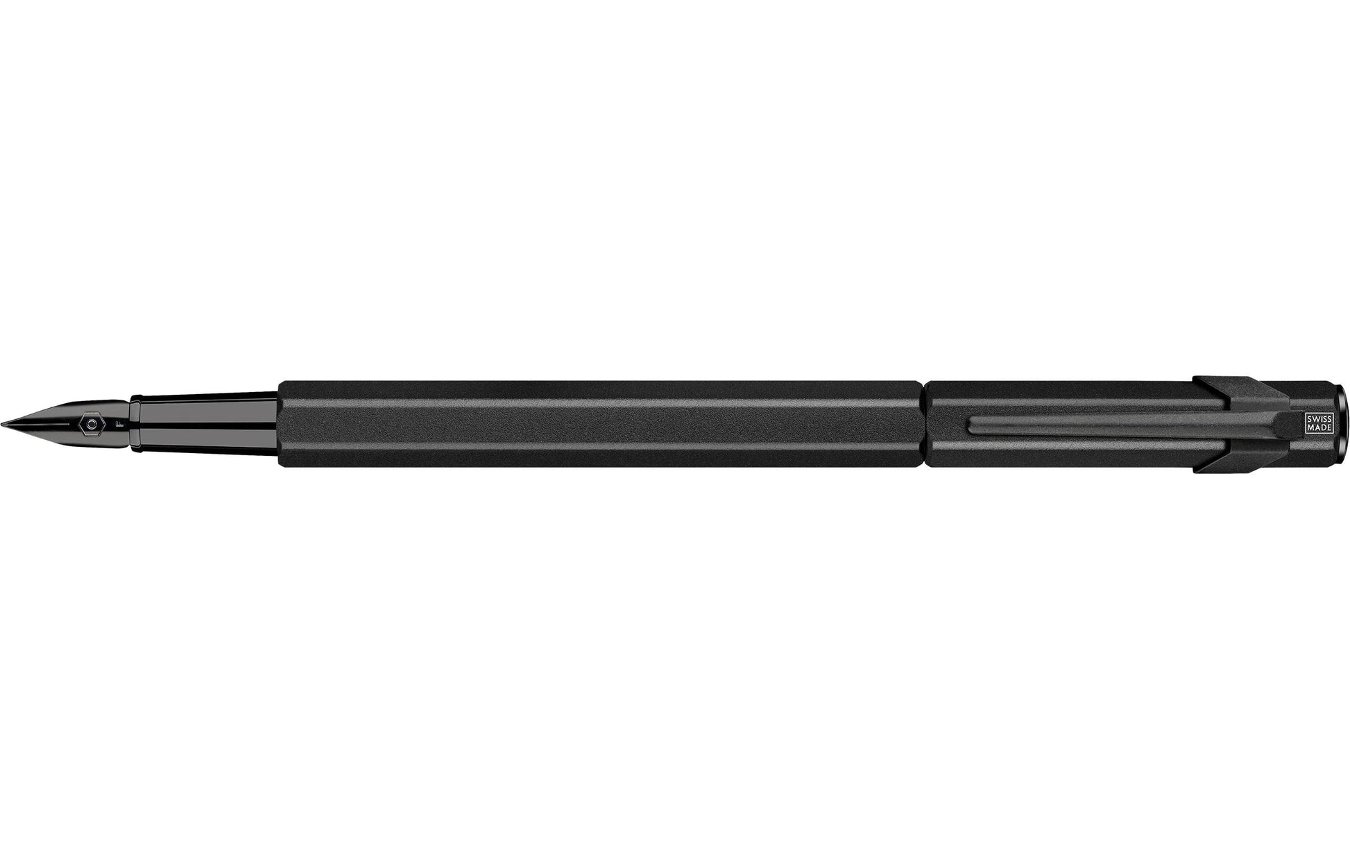 Caran d-Ache 849 Black Code – Füllfederhalter Feder F – für Rechts- & Linkshänder – schwarz