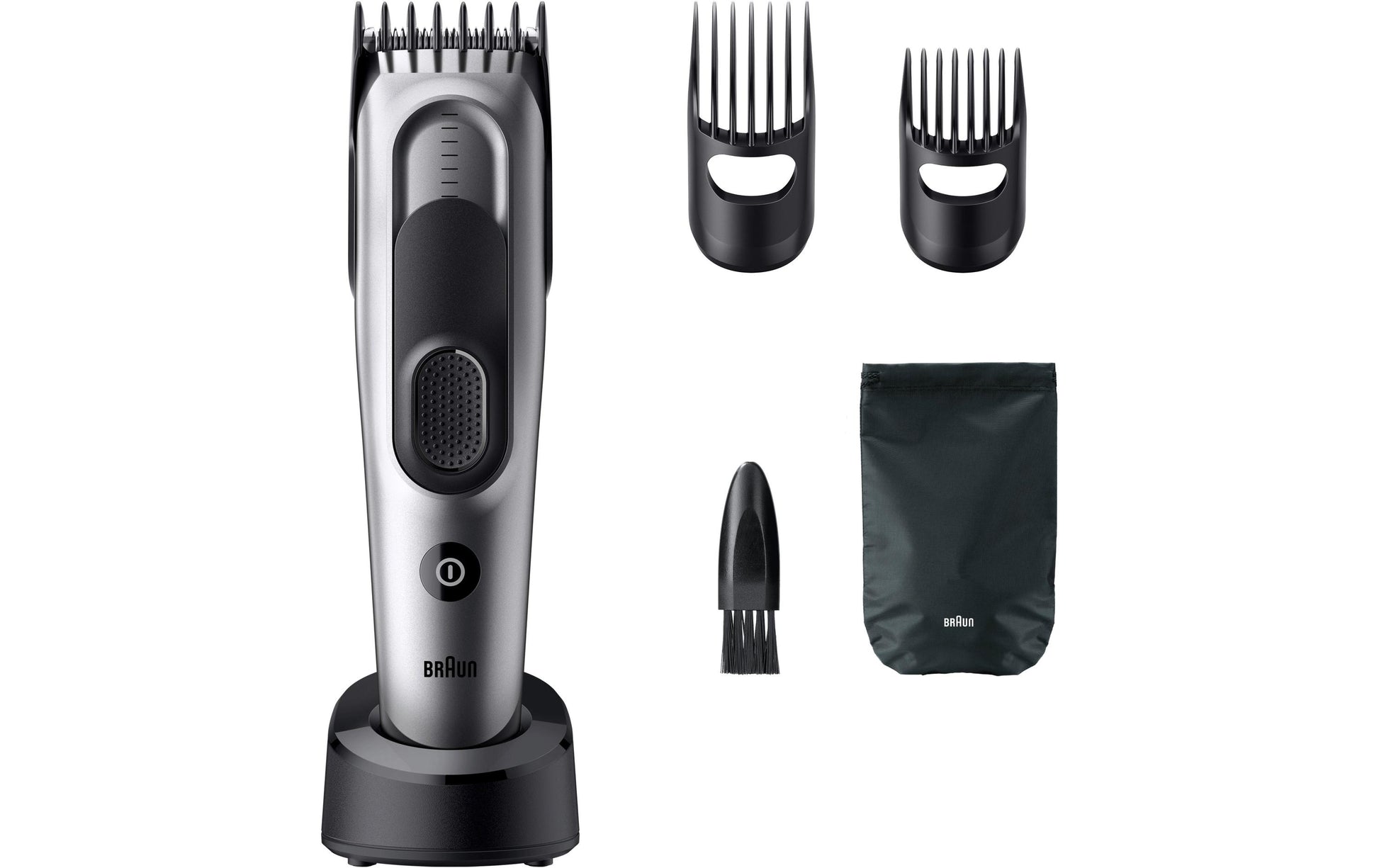 Braun Haarschneider Serie 7 HC7590 – 3–35 mm, 17 Längeneinstellungen – 50 min Akku – Schwarz/Silber