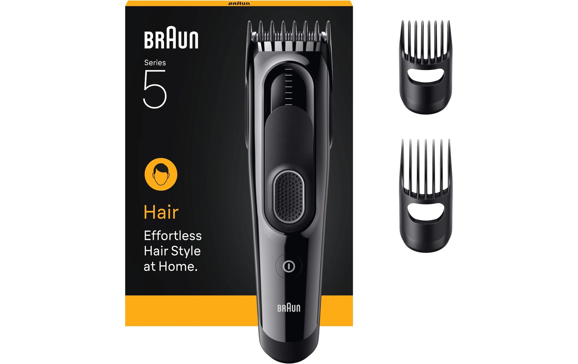 Braun Haarschneider Serie 5 HC5530 – 3–24 mm, 17 Längeneinstellungen, 50 min Akku, schwarz