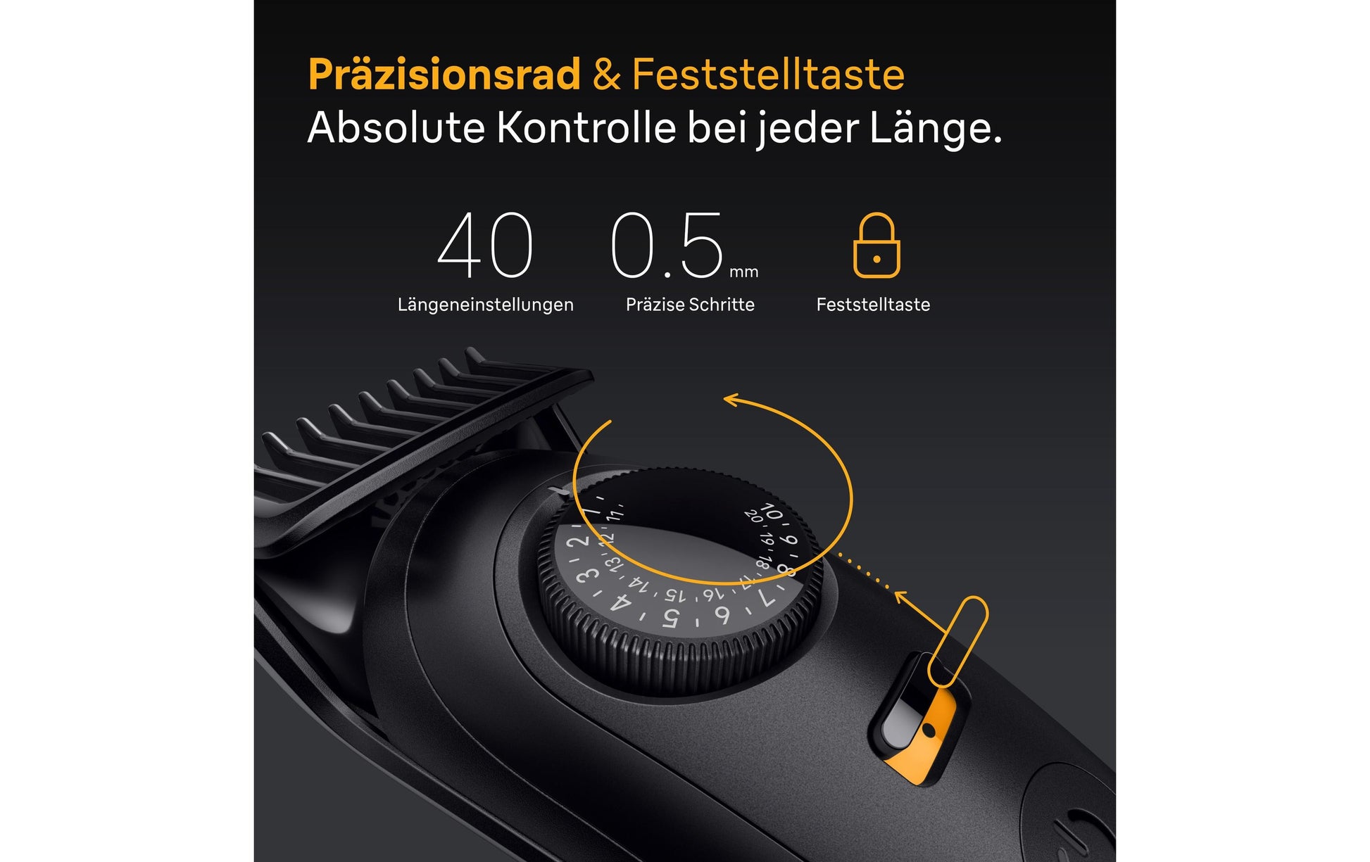 Braun Bartschneider Serie 5 BT5520 – Akku, 120 min, Nass & Trocken, Schnittlänge 0,5–20 mm, Schwarz