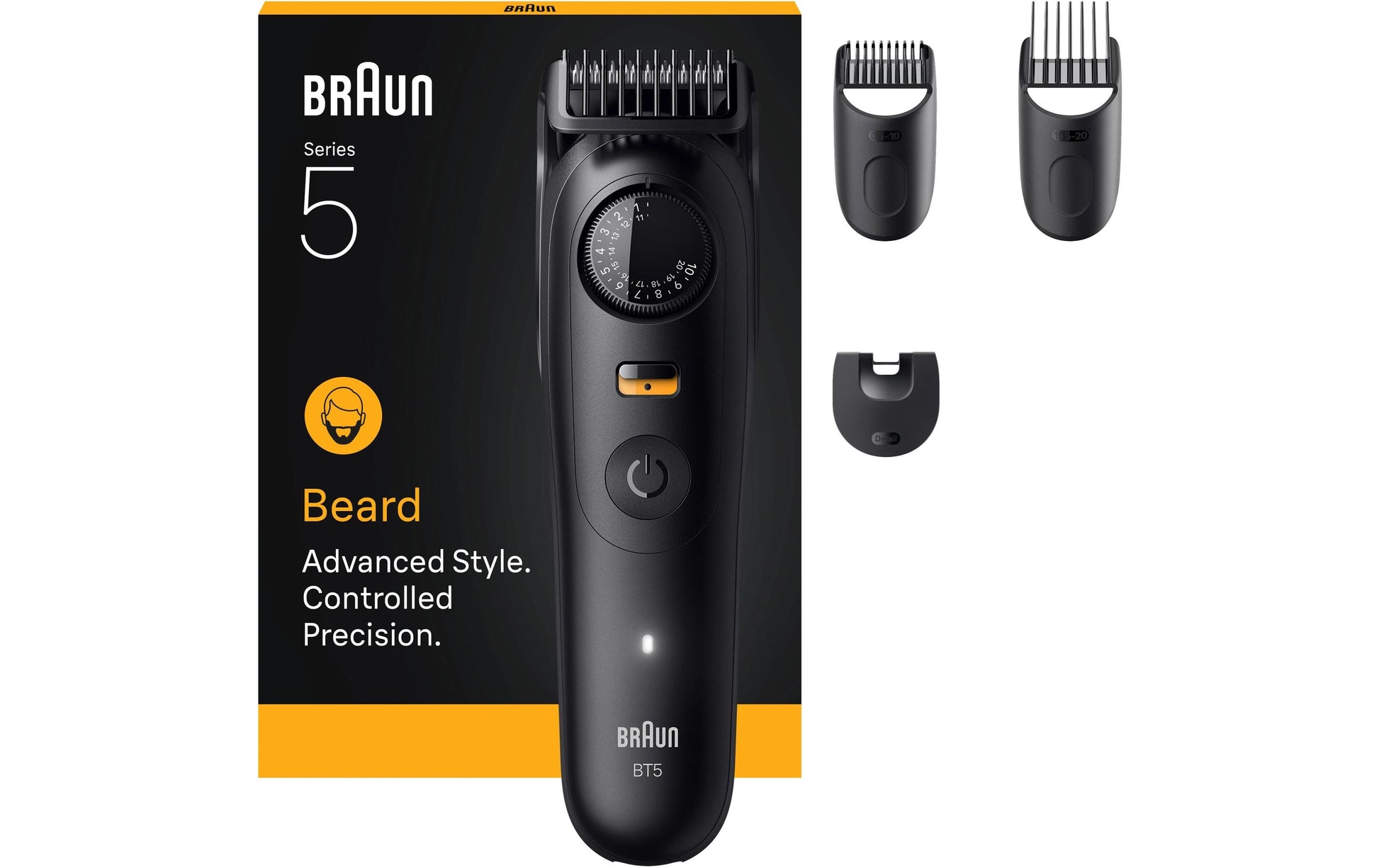 Braun Bartschneider Serie 5 BT5520 – Akku, 120 min, Nass & Trocken, Schnittlänge 0,5–20 mm, Schwarz